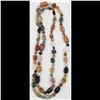 Image 6 : Set Of 3 Large Carved And Polished Precious Stone Beaded Necklaces