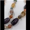 Image 7 : Set Of 3 Large Carved And Polished Precious Stone Beaded Necklaces