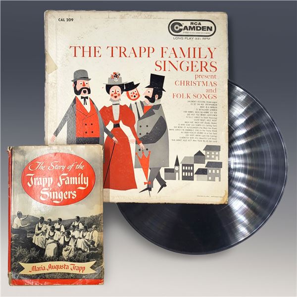 Hand Signed Maria Augusta Trapp Book, "The Story Of The Trapp Family Singers" + Vinyl Record