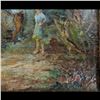 Image 2 : Signed Mid 20th Century French Artist B Dyer Oil On Canvas Scenic Painting With Gilt Frame