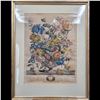 Image 1 : 18th C Henry Fletcher Color Engraving "12 Months Of Flowers" April
