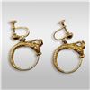 Image 1 : A Fine Pair Of Gold Gazelle Hoop Earrings, Untested