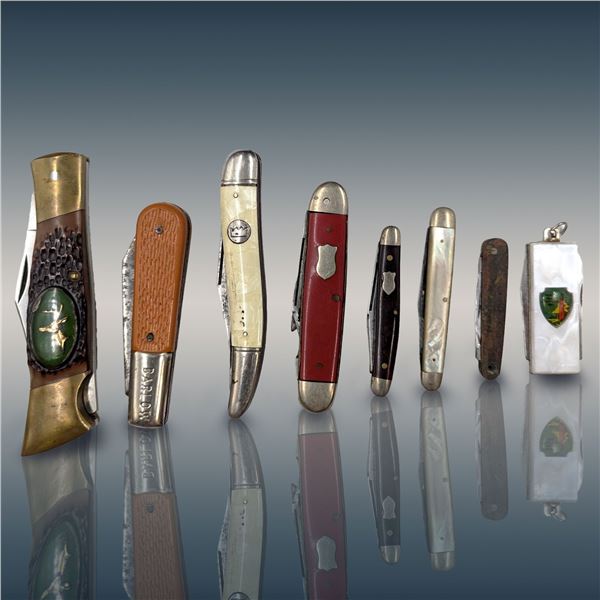 Lot Of 8 Vintage Mixed American Pocket Knives
