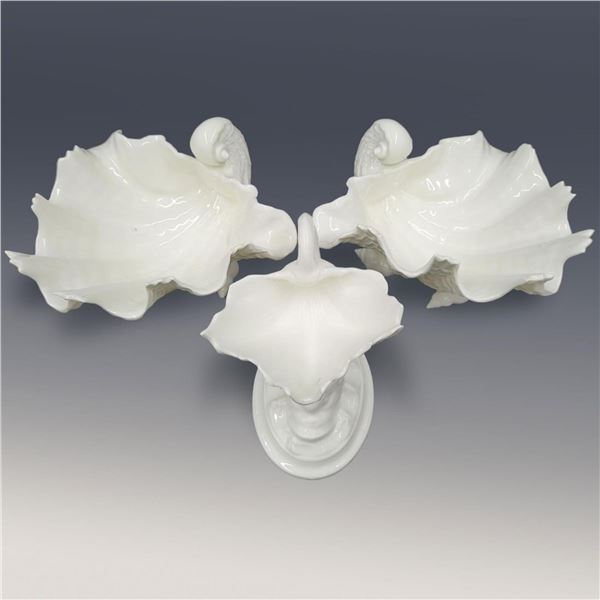 3 Royal Worcester Porcelain Shell Dishes