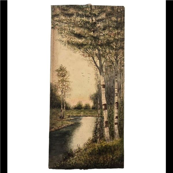 A Fine Antique Watercolor Landscape Painting With Initials MDA. Probably 19-20th Century
