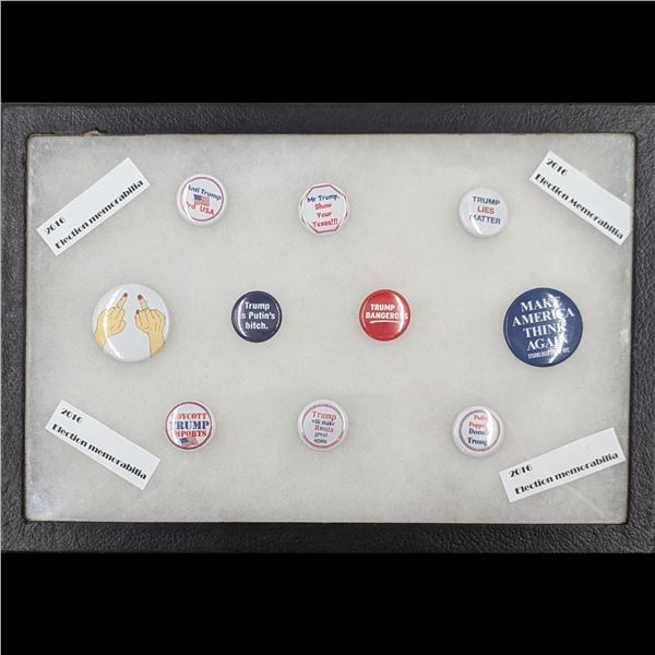 10 Lot Set Of 2016 US Election Memorabilia Pins