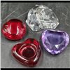 Image 2 : 4-Piece Lot Of Paperweights, Unsigned, Rosenthal, & Val St. Lambert Crystal