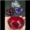 Image 7 : 4-Piece Lot Of Paperweights, Unsigned, Rosenthal, & Val St. Lambert Crystal