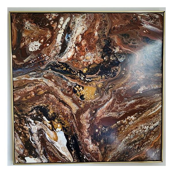 R Mann (RICHARD MANN) American California Abstract Painting Signed