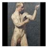 Image 2 : After Patrick Angus Oil Painting Male Nude Unsigned On Board