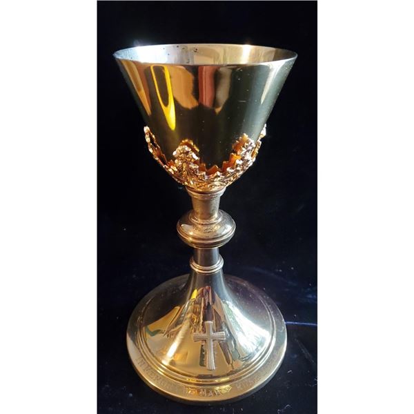 A Very Nice Sterling Cup Gothic Chalice Circa 1950