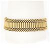 Image 2 : Victorian Revival 14K Gold Black Enamel Tassel Fancy Slide Buckle Strap Bracelet
