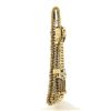Image 3 : Victorian Revival 14K Gold Black Enamel Tassel Fancy Slide Buckle Strap Bracelet