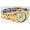 Image 3 : Rolex Ladies Quickset 18K Yellow Gold Champagne Index Datejust President Wristwa