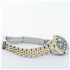 Image 8 : Rolex Ladies Quickset 18K Yellow Gold And Steel Green Vignette Diamond And Emera