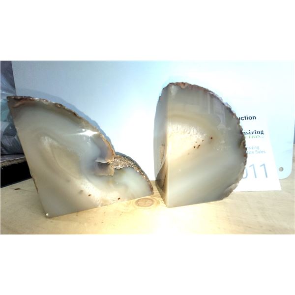 Pair of Geode Bookends A