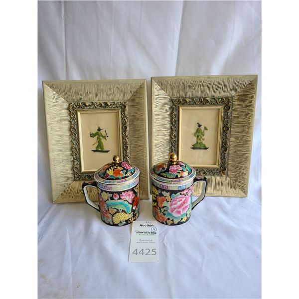 Framed Stiched Asian Art A