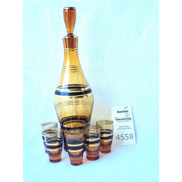 Vintage Glass Decanter Set A