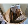 Image 4 : Baskets, canes, tub stool A