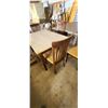 Image 8 : 52" X 36" X 36"H DINNING ROOM TABLE COMES WITH FOUR CHAIRS AND TABLE LEAF
