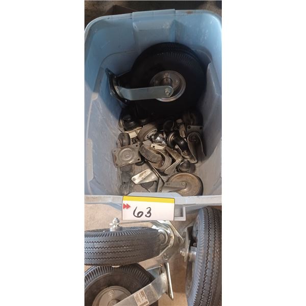 TOTE OF  RUBBER TIRES / CASTERS