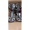 Image 3 : 2 BOXES OF 4 NEW 5 INCH CASTER WHEELS