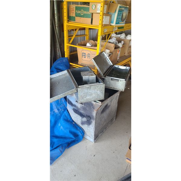 GALVANIZED TOOL BOXES AND ROLLING CART