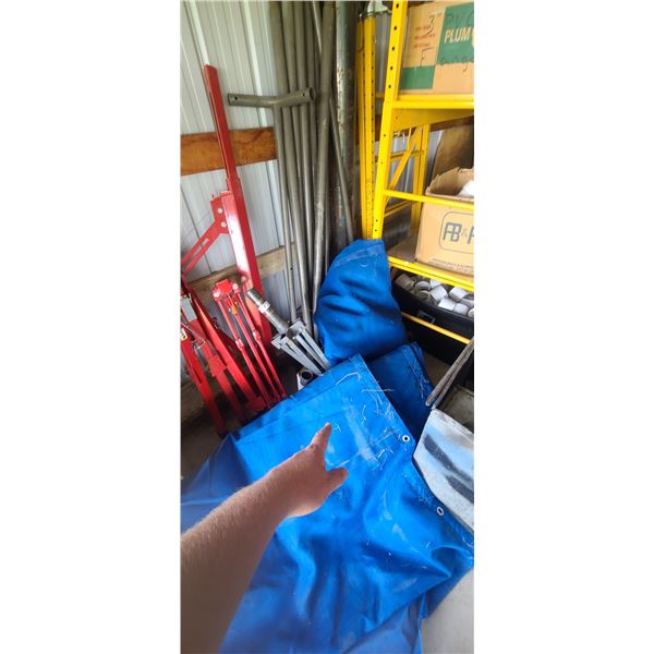HD METAL TENT FRAME AND SIDES BLUE NETTING