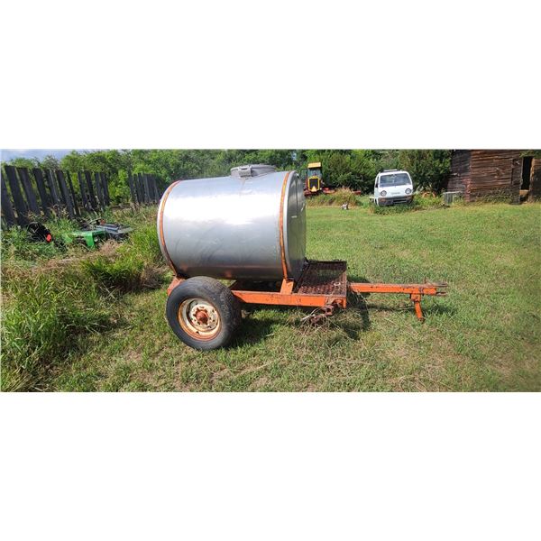 240 GAL STAINLESS STEEL TANK ON TRAILER