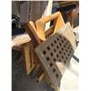 Image 2 : Folding wood chairs,table A