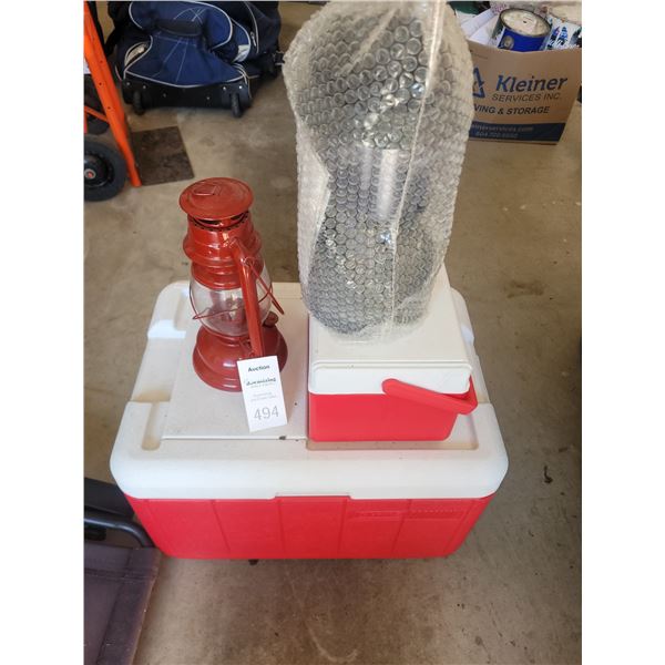 Coleman coolers, lantern A