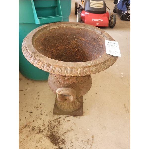 Wrought iron urn A