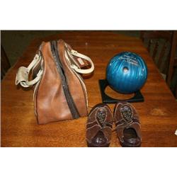 BOWLING BALL ,BAG, AND SHOES