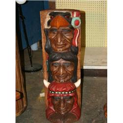 WOODEN TOTEM POLE