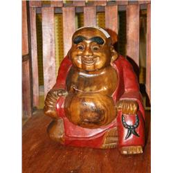 SMALL WOODEN BUDA STATUE