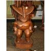 Image 1 : WOODEN SNAKE MAN STATUE