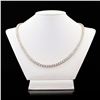 Image 1 : 28.48 ctw G to I COLOR SI2 to I2 CLARITY Diamond 14K White Gold Tennis Necklace