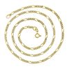 Image 3 : Unisex Italian 14K Yellow Gold 20" Long 2.8mm Solid Figaro Link Chain Necklace