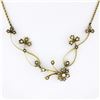 Image 2 : 16.5" Antique Victorian 14k Gold Seed Pearl Clover Wire Work Rope Chain Necklace