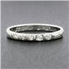 Image 2 : 1926 Antique Art Deco 18k Gold 0.08 ctw Diamond Etched Engraved Wedding Band Rin