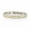 Image 6 : 1926 Antique Art Deco 18k Gold 0.08 ctw Diamond Etched Engraved Wedding Band Rin