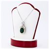 Image 3 : 5.62 ctw Emerald and 0.60 ctw Diamond 18K White Gold Pendant/Necklace