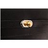Image 5 : Hermes Black Leather Lizard Kelly Danse Pochette Shoulder Bag