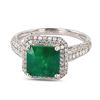 Image 1 : 1.93 ctw Emerald and 0.95 ctw Diamond Platinum Ring