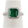 Image 3 : 1.93 ctw Emerald and 0.95 ctw Diamond Platinum Ring