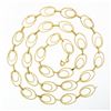 Image 5 : Statement 14K Yellow Gold Long 28" Textured Open Dual Oval Link Chain Necklace