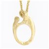 Image 5 : 14K Yellow Gold Embracing Mother & Child Polished Pendant w/ 18.5" Cable Chain
