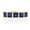 Image 4 : 18k Yellow Gold 1.75 ctw Square Step Cut Sapphire Bar Channel 5 Stone Band Ring