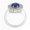 Image 8 : NEW Platinum 3.06 ctw GIA Ceylon Round Blue Sapphire Brilliant Diamond Halo Ring