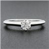 Image 3 : Classic Tiffany & Co. Platinum 0.30 ctw Round Diamond Solitaire Engagement Ring